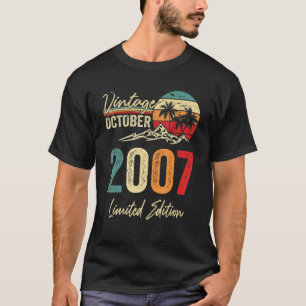 15 Jahre alte Vintage Oktober 2007  15. Geburtstag T-Shirt
