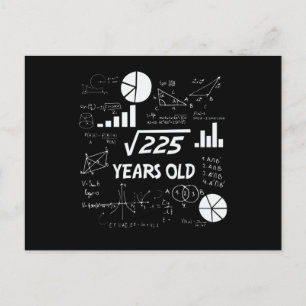 15 Jahre alter Tag Geeky Mathe 15. Geburtstag Gesc Postkarte