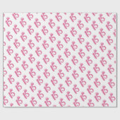 15 Jahre alter Teen Geburtstag Fünfzehn rosa Krone Geschenkpapier (Flach)