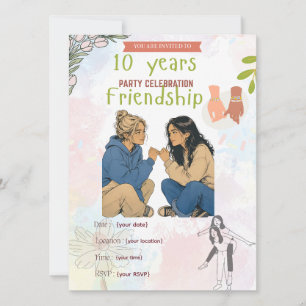 15 Jahre Freundschaft & Weiter Beste Freunde Einladung