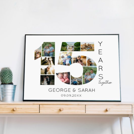 15 Jahre gemeinsam Hochzeitstag 13 Foto Poster