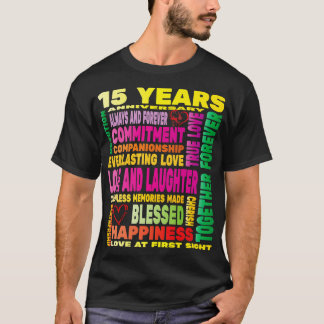 15 Jahre Jubiläum des glücklichen Ehepaares Liebe T-Shirt