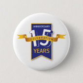 15 Jahre Jubiläumsdesign Button (Vorderseite)