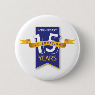 15 Jahre Jubiläumsdesign Button
