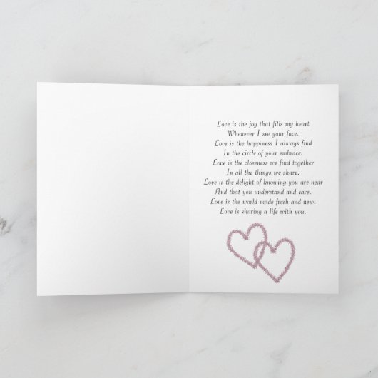 15 Jahre Jubiläumskarte für eine Ehefrau Karte (Innenseite)