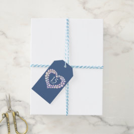 15 Jahre Kristalljubiläum Herz blau Geschenkanhänger