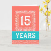 15 Jahre Mitarbeiterjubiläum - dekorativ Karte (Gelbe Blume)