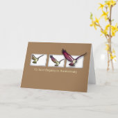 15 Jahre Mitarbeiterjubiläum Glückwunsch Bird Karte (Gelbe Blume)