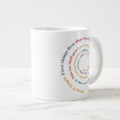 15 Jahre Sobriety Slogan Spiral Riesenkaffee Jumbo-Tasse (Vorderseite Rechts)