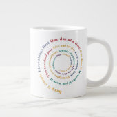15 Jahre Sobriety Slogan Spiral Riesenkaffee Jumbo-Tasse (Rechts)