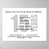 15 Jahre Überweisung für das Ruhestand oder die We Poster (Vorne)