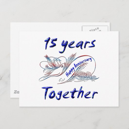 15. Jahrestag Postkarte (Vorne/Hinten)