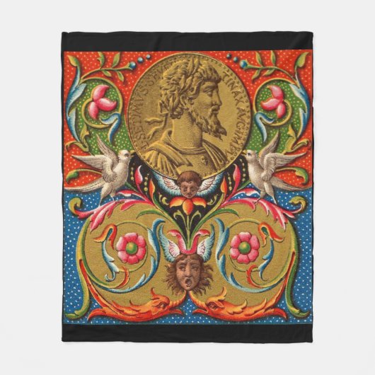 15. Jahrhundert Print Caesar Vögel Blume etc. Fleecedecke (Vorderseite)