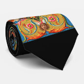 15. Jahrhundert Print Caesar Vögel Blume etc Neck  Krawatte (Gerollt)