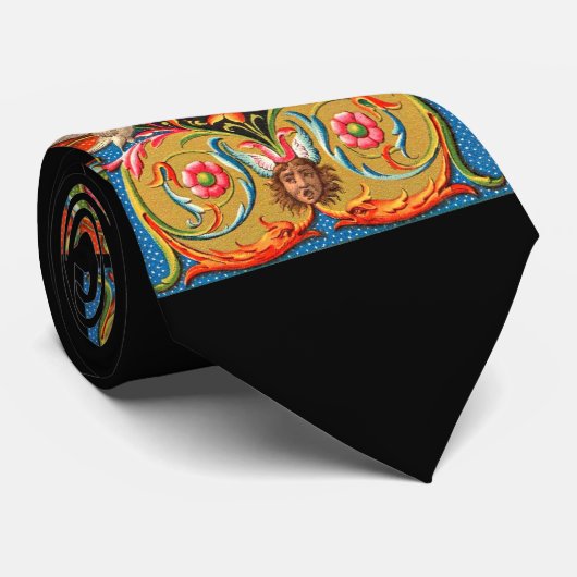 15. Jahrhundert Print Caesar Vögel Blume etc Neck  Krawatte (Gerollt)