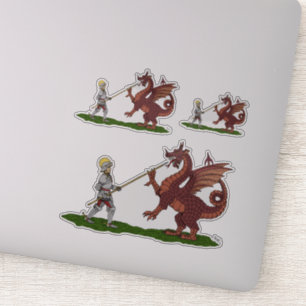 15. Jahrhundert Saint George und der Drache Aufkleber