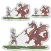 15. Jahrhundert Saint George und der Drache Aufkleber (Vorderseite)
