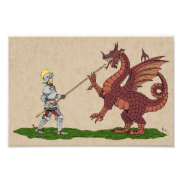 15. Jahrhundert Saint George und der Drache Fotodruck