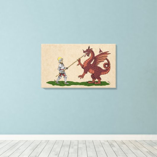 15. Jahrhundert Saint George und der Drache Leinwanddruck (Insitu (Holzboden))