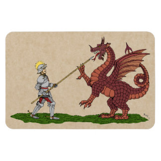 15. Jahrhundert Saint George und der Drache Magnet