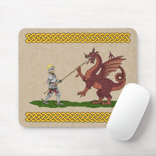 15. Jahrhundert Saint George und der Drache Mousepad (Mit Mouse)