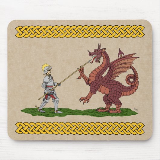 15. Jahrhundert Saint George und der Drache Mousepad (Vorne)
