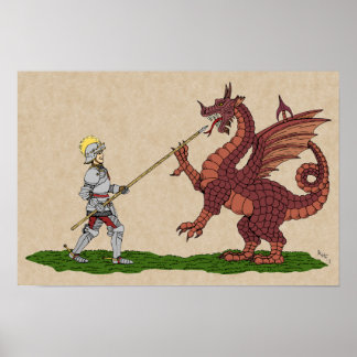 15. Jahrhundert Saint George und der Drache Poster