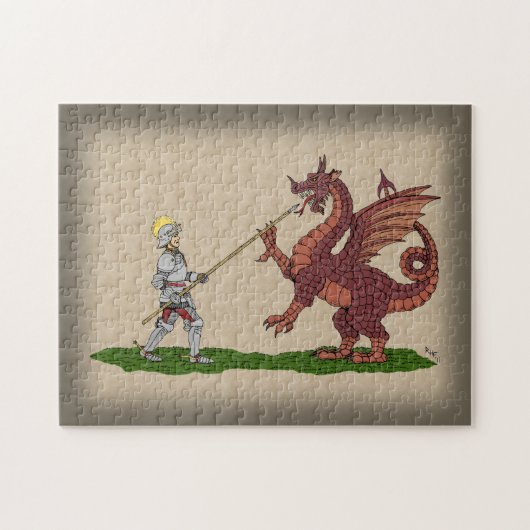 15. Jahrhundert Saint George und der Drache Puzzle (Horizontal)