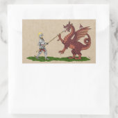 15. Jahrhundert Saint George und der Drache Rechteckiger Aufkleber (Tasche)