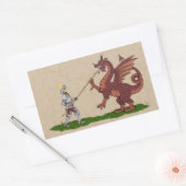 15. Jahrhundert Saint George und der Drache Rechteckiger Aufkleber (Umschlag)