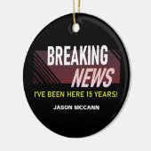 15-jähriges Arbeitsjubiläum 15. Angestelltenlaufze Keramik Ornament (Links)