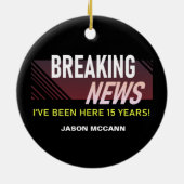 15-jähriges Arbeitsjubiläum 15. Angestelltenlaufze Keramik Ornament (Hinten)