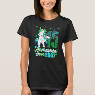 15-jähriges Einhorn mit Zahnseide zum 15. Geburtst T-Shirt