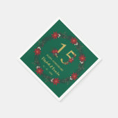 15. Jubiläum Personalisierter Weihnachtsmann Napki Serviette (Ecke)