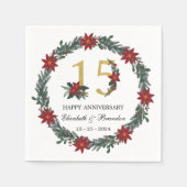 15. Jubiläum Personalisierter Weihnachtsmann Napki Serviette (Vorderseite)