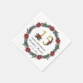 15. Jubiläum Personalisierter Weihnachtsmann Napki Serviette (Ecke)