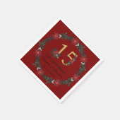 15. Jubiläum Personalisierter Weihnachtsmann Napki Serviette (Ecke)