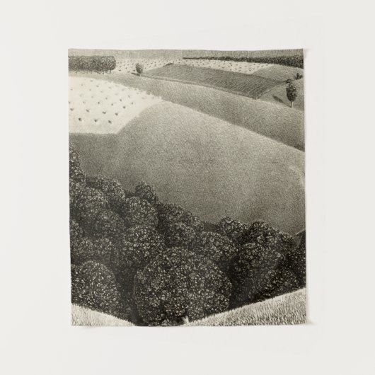 15. Juli 1938 von Grant Wood Wandteppich (Vorderseite)