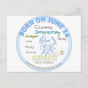 15. Juni - Gemini Postkarte