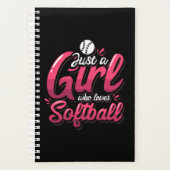 15.Just A Girl Who Loves Softball Planer (Vorderseite)
