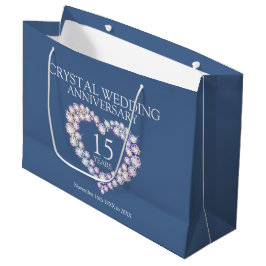 15. Kristallhochzeit Foto Geschenktasche Große Geschenktüte