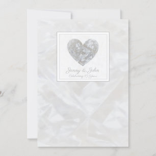 15. Kristallhochzeit-Jubiläumseinladung mit Herz Einladung