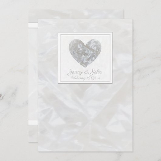 15. Kristallhochzeitjubiläum Einladung (Vorne/Hinten)