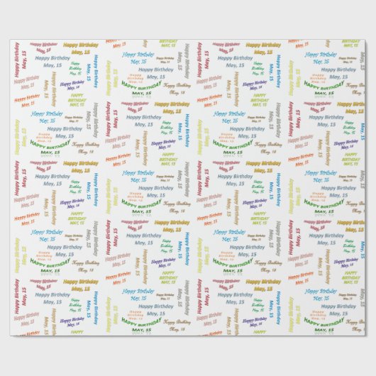 15. Mai Geschenkpapier (Flach)