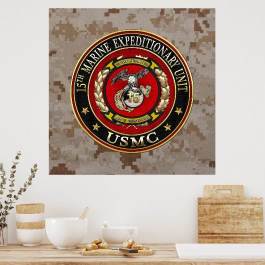 15. Marine Expeditionary Unit (15. MEU) [3D] Poster (Küche)