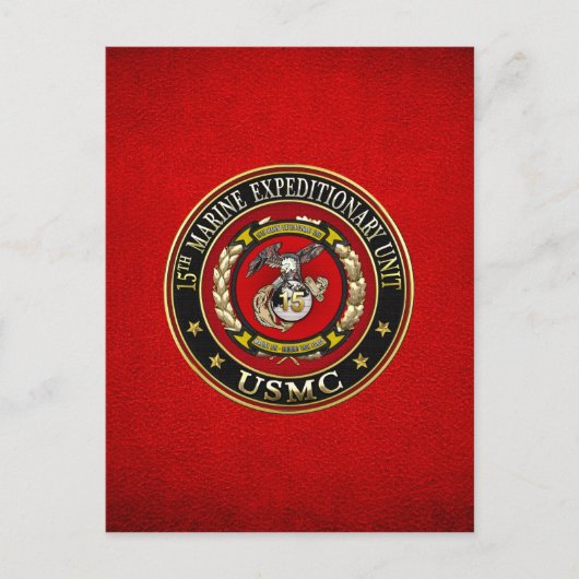15. Marine Expeditionary Unit (15. MEU) [3D] Postkarte (Vorderseite)