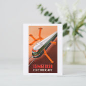 15 Mei 1938 Electrificatie Vintage Poster Postkarte (Stehend Vorderseite)