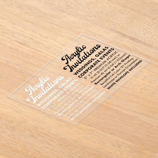 15 ml klare akryllische Einladung (Landschaft) (Ablage )