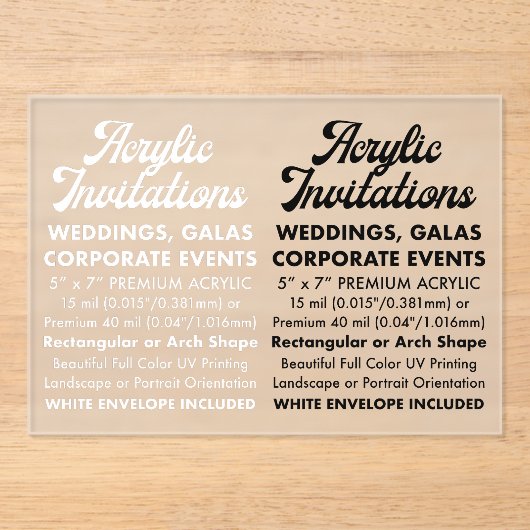 15 ml Mattierte Acryleinladung (Landschaft) Acryleinladungen (Vorderseite)