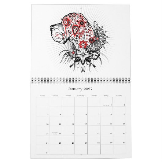 15 Monate Großer Dane-Kalender Kalender (Jan 2027)